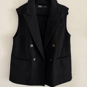 Zara new without tags black oversized Medium vest